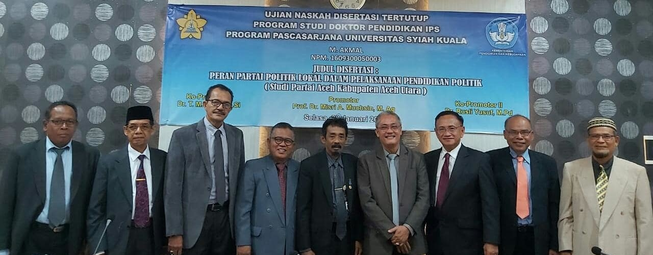 DPIPS PPs Unsyiah Selenggarakan UJian Naskah Disertasi Tertutup An. M.Akmal