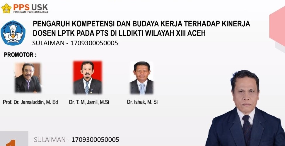 Ujian Naskah Disertasi Tertutup An. Sulaiman UNIGHA