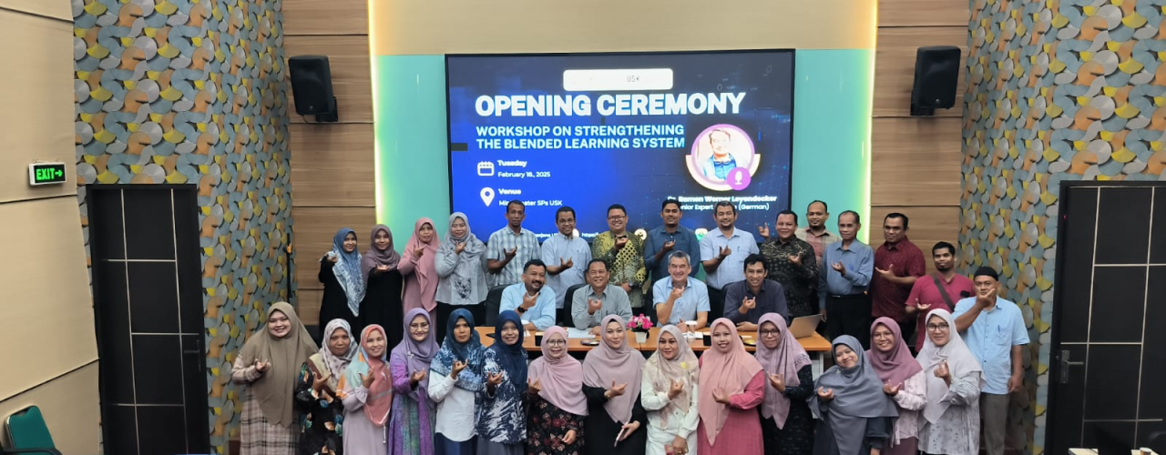 Sekolah Pascasarjana Universitas Syiah Kuala Gelar Opening Ceremony Workshop on Strengthening the Blended Learning System